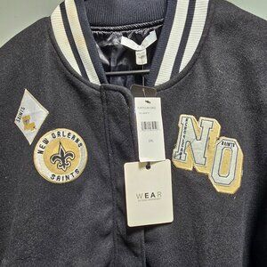 New Orleans Saints Women’s Varsity Jacket – WEAR by Erin Andrews (2XL)